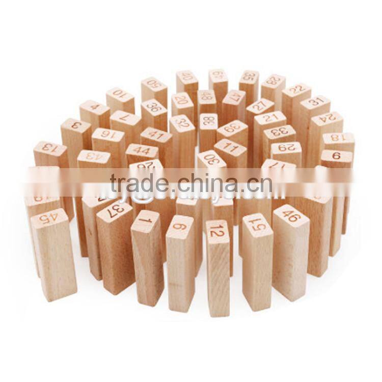 New design 51 pcs educational wooden kids building toys W13D149