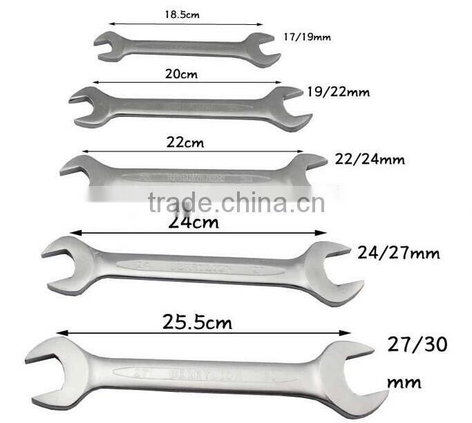 Hot selling 14pcs canvas packing combination wrench set with mirror finished