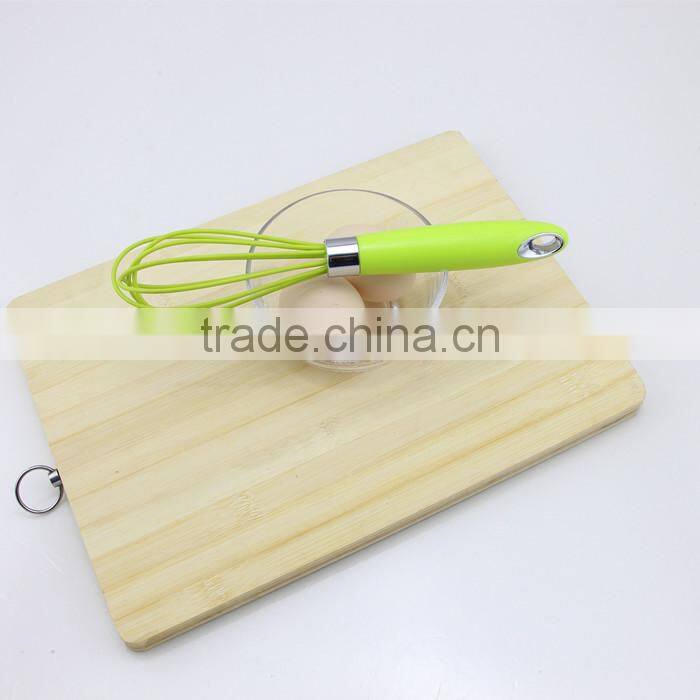 Green Silicone 5 wire loops mini wire whisk for egg