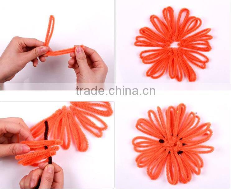 hand craft Chenille Stem for kids diy pipe cleaners toys 100pcs/bag