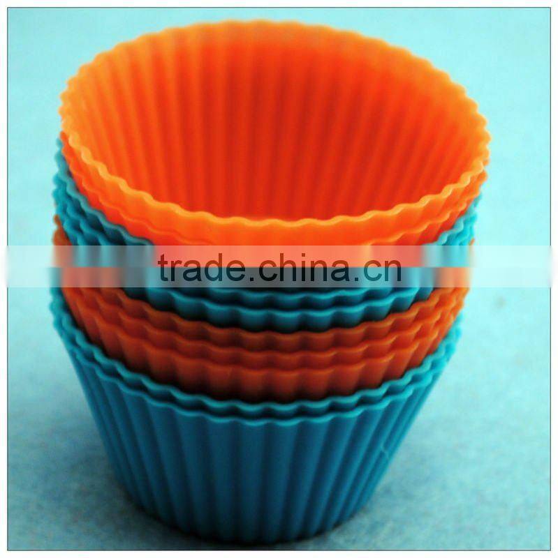 Silicone Round Shape Cake Making Cup Muffin Mold Tray Mould