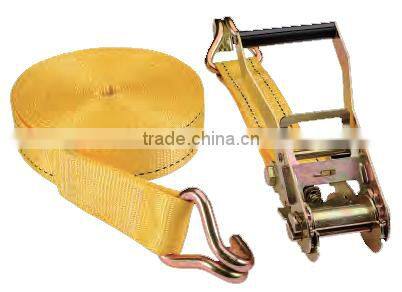 1.5" ratchet tie down 35mm with double J hook, two-pieces, 1500/3000DAN, CEGS