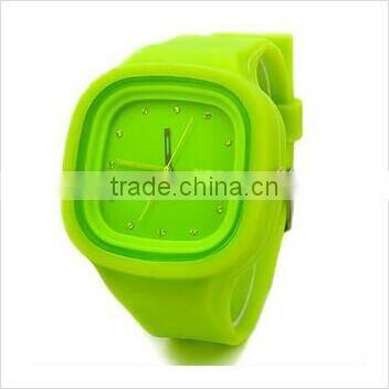 alibaba express multicolor silicone interchange watch wholesale square jelly silicone watch
