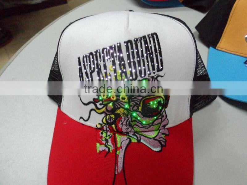2015 fashion custom design baseball cap/ led cap
