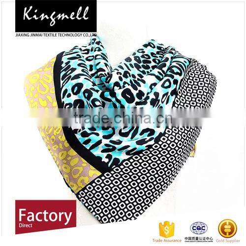 Colorful Digital Printed Silk Scarf for Ladies in Spring and Summer
