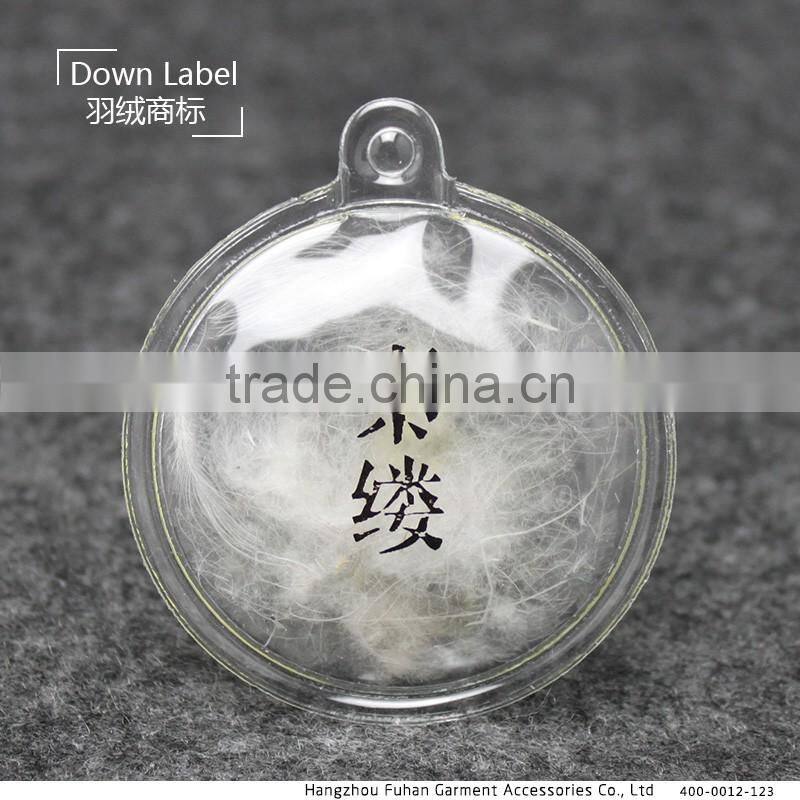 Clear Custom Size Square Down Tag with Logo