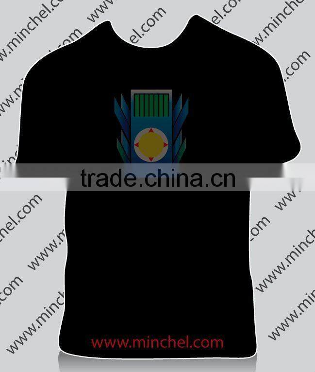 sound activated el t-shirt (CE, SGS)