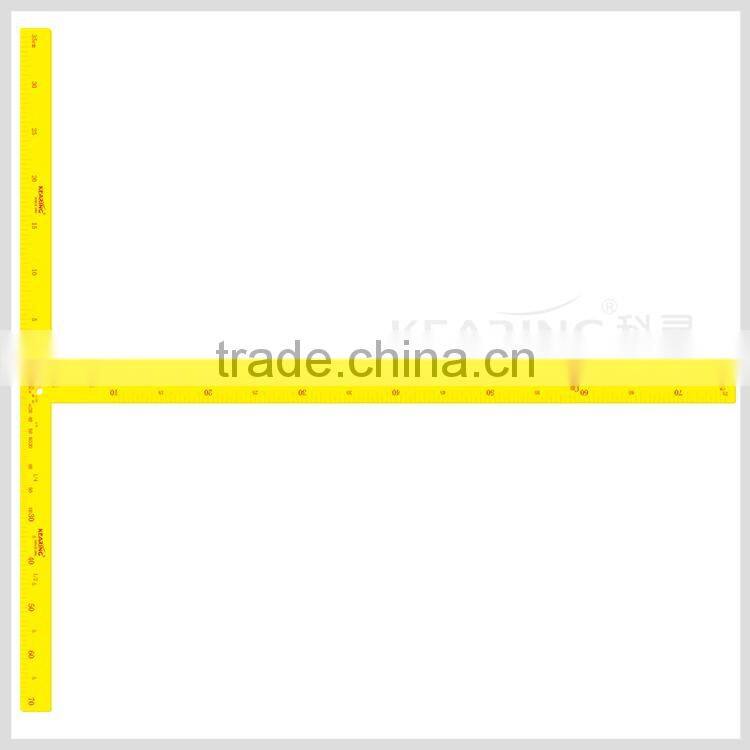 Kearing High Quality Transparent Sandwich Line T Sharped Draft Ruler 1.2mm Thick Plastic Rulers#T1204