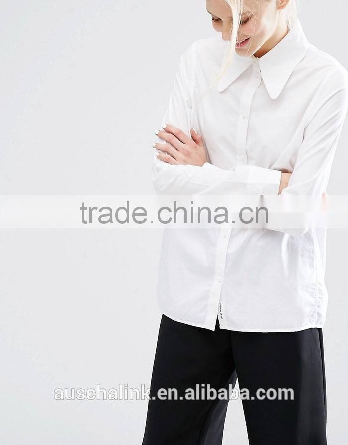 best selling ladies organic cotton office shirts OEM service