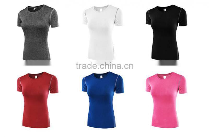 Custom short sleeve t-shirt running fitness apparel for women clothing