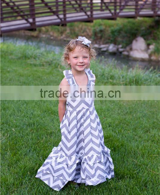 wholesale Fashion baby gilrs long ruffle dress kids party dress