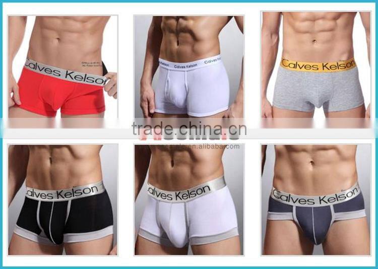 Custom 95 Cotton 5 Elastan Boxer Men Underwear Your Brand Open Flap Boxer Shorts with Pocket Wide Elastic Waistband