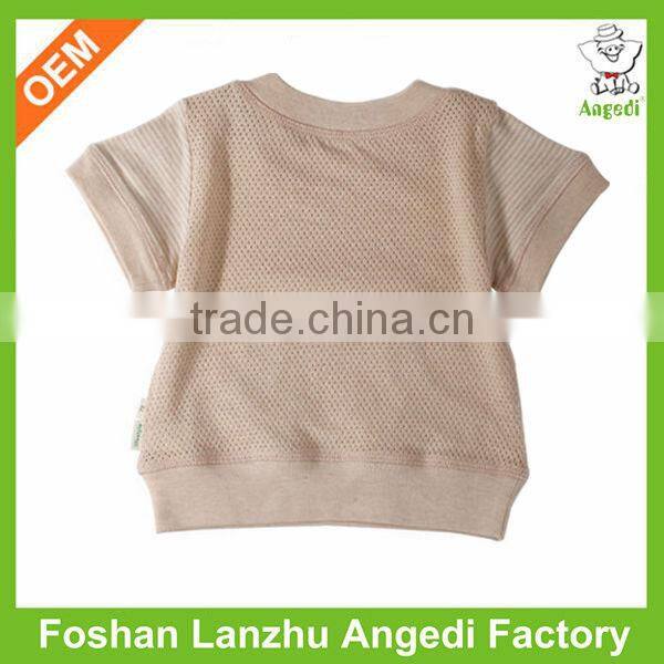 custom baby clothing wholesale softy organic cotton elastane pullover t shirt