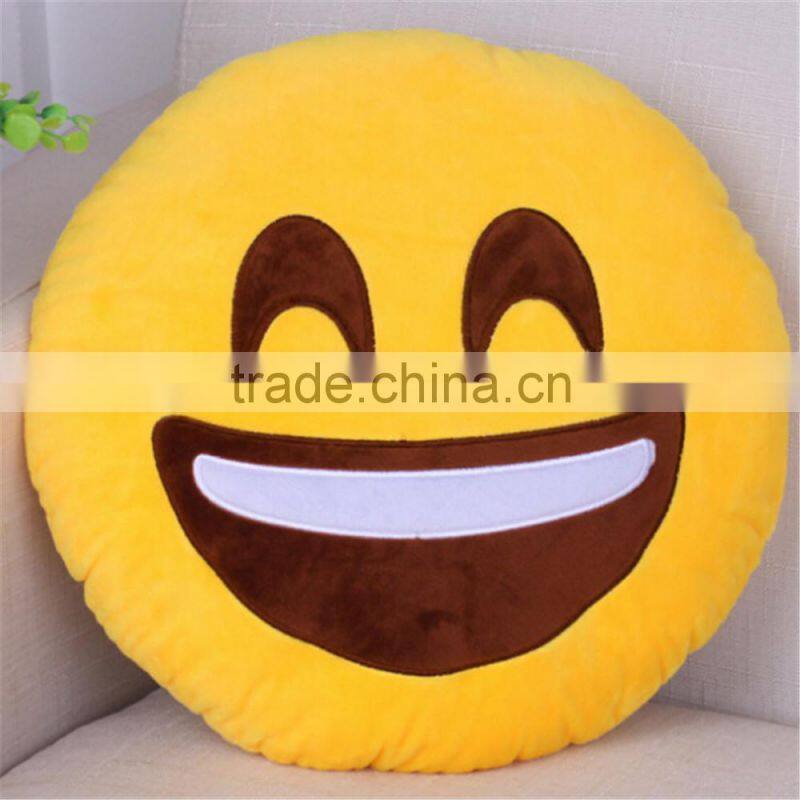 Promotional custom plush pillow, plush whatsapp emoji pillows,throw pillow