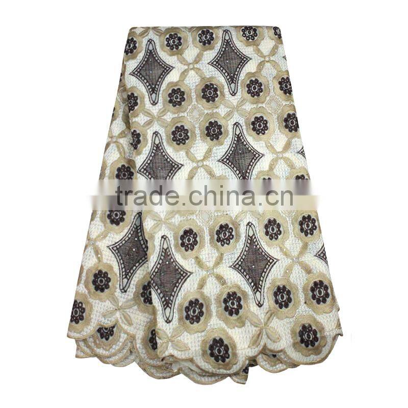 Bestway Peach Lace Fabric African 2017 Swiss Voile Lace For Wedding Dress