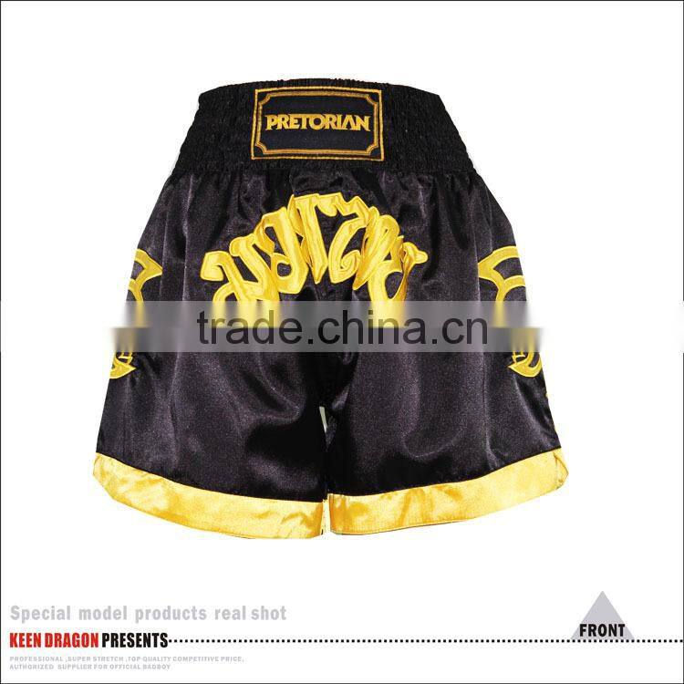 Professional High Quality Satin with Embroidery Custom Muay Thai Shorts