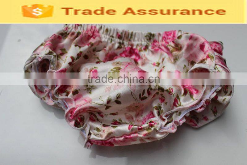 Soft baby boutique clothing newborn toddler ruffle shorts infant flower patterns bloomer