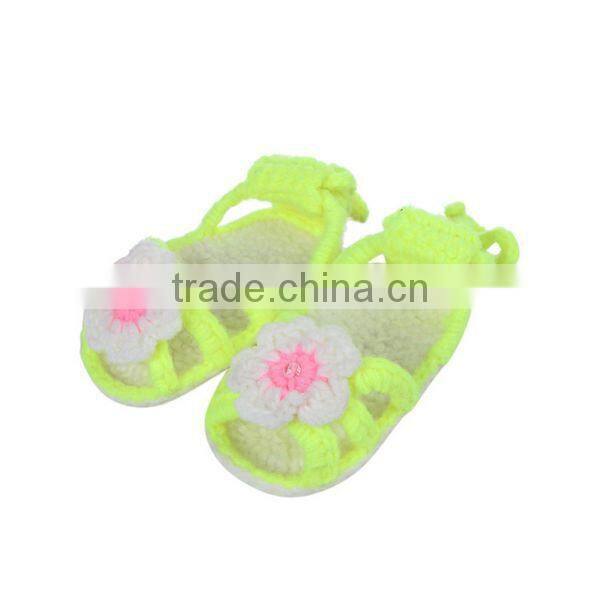 Summer Flower Free Pattern Crochet Knitting Shoes for Baby