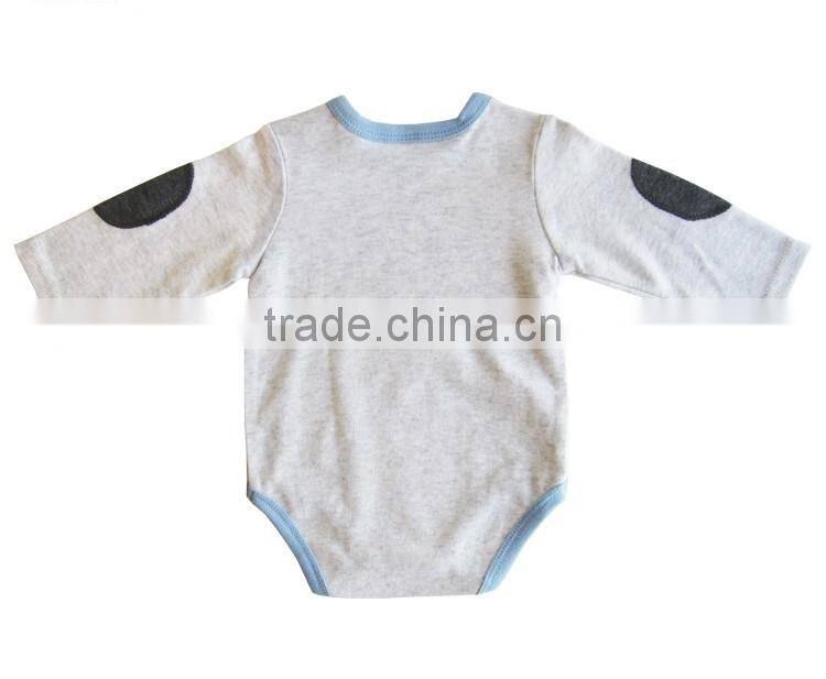 Latest Baby Boys Romper Designs Long Sleeve Little Boys Clothing With Patch