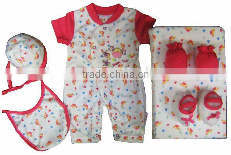 High Quality 6pcs Newest Pretty Baby Clothing Set Baby Gift Box Set for Newborn Wholesale