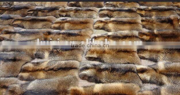 BBG-H-9 Natural color real raccoon fur trim for hood
