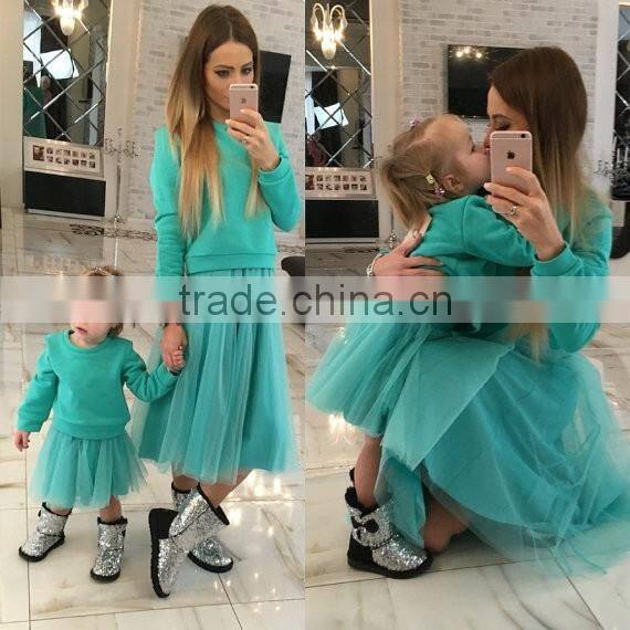 Stylish Mommy And Me Skirts Matching Pullover Sweatshirt Mommy And Baby Matching Tu Tu Dress For Girl