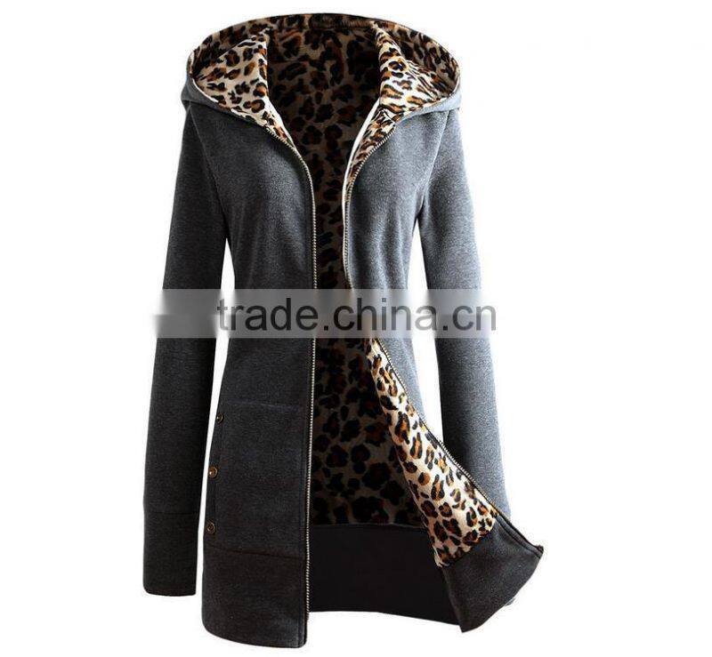 wholesale design casual and fashion ladies long hoodie coat winter dress
