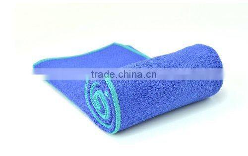 2017 hot sale soft high absorbent anti-slip 100% polyester microfiber yoga towel