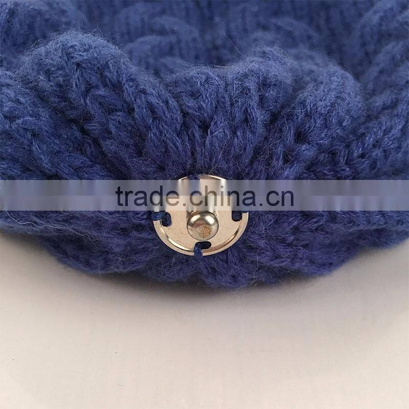 Myfur Raccoon Fur Ball Top Knit Hat for Unisex Adult Beanie Hat Wholesale