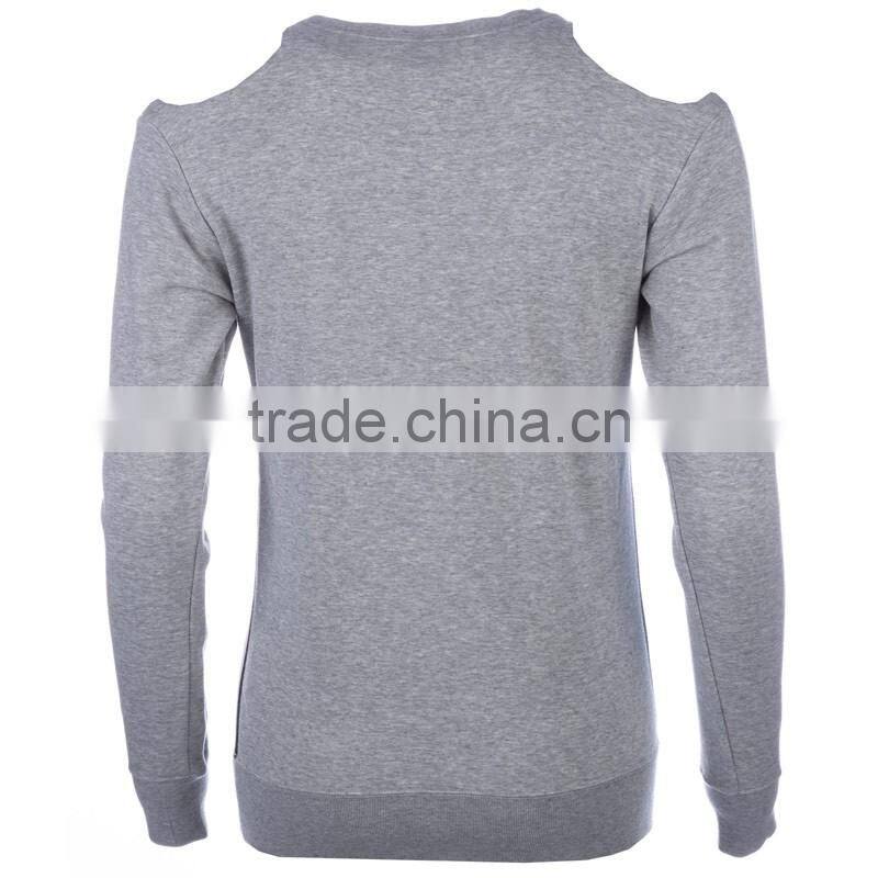 Fashion featherweight without hood hoodie crew womens custom sweatshirt