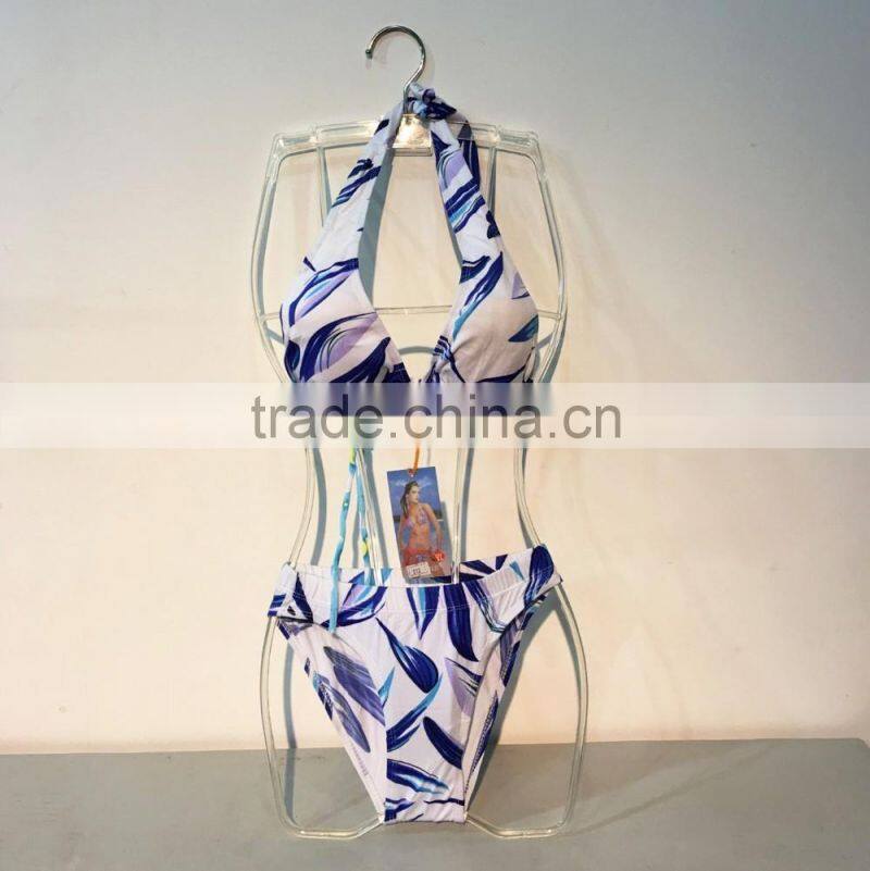 Lace halter swimsuit sexy split swimsuit thong bikini beach