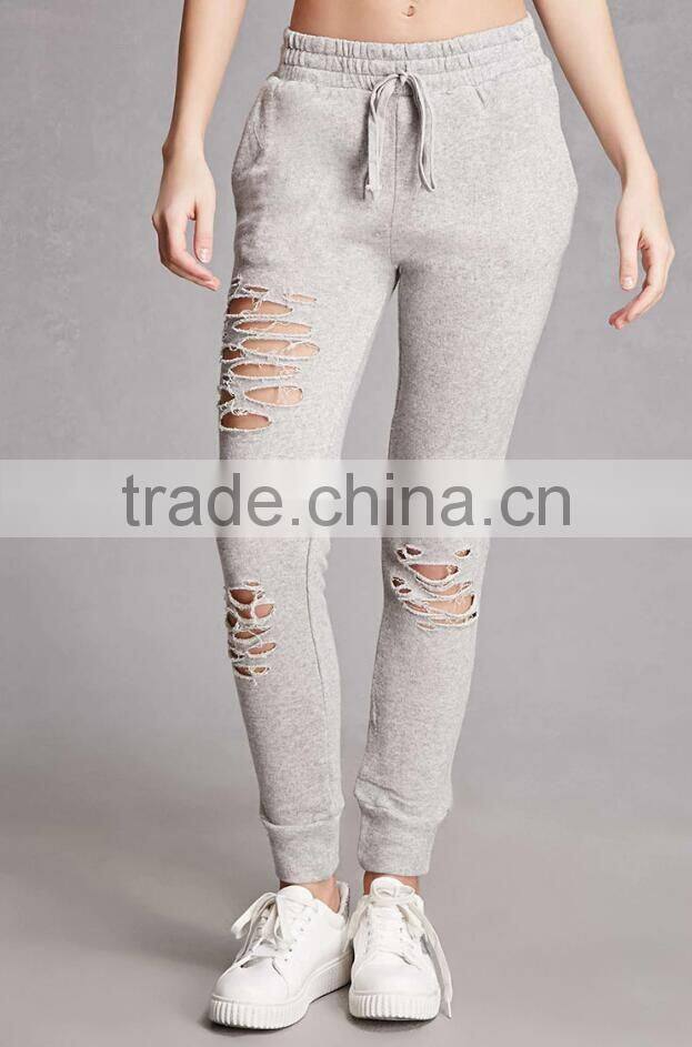 China Factory Good Quality Wholesale Summer Sex Laser Cut Cotton Outdoor Pants for Lady