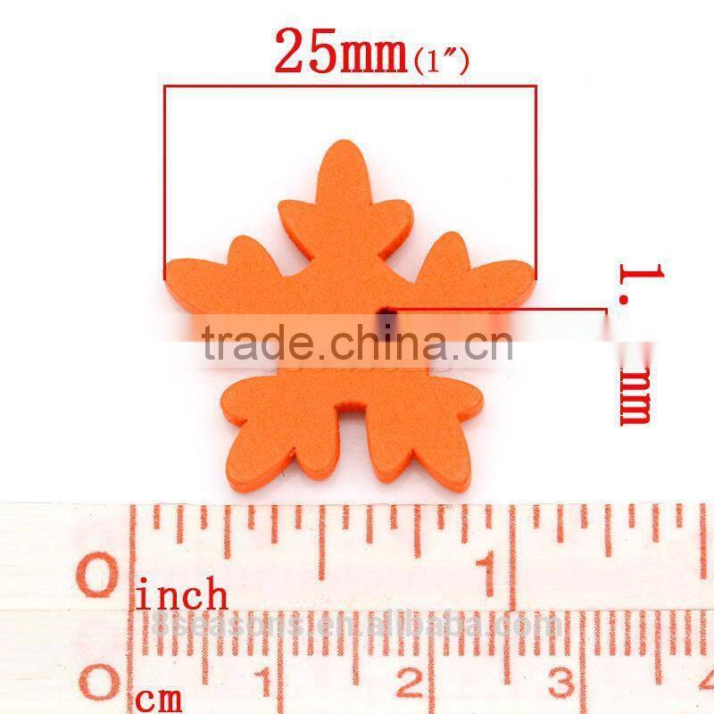 Discount 24mmx25mm Christmas Snowflake Two Holes Wood Button for Sale