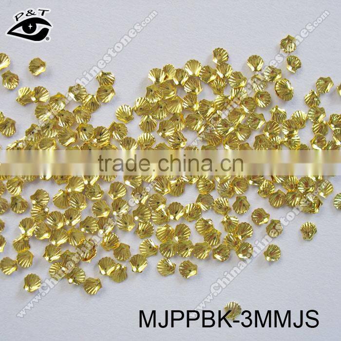 Nail Studs Shell Nail studs 3MM Gold color For Nail DIY