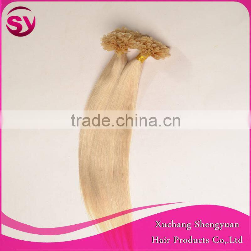 Different color fashion style pre-bonded hair 8A Grade straight Brazilian virgin hair U tip hair in extension
