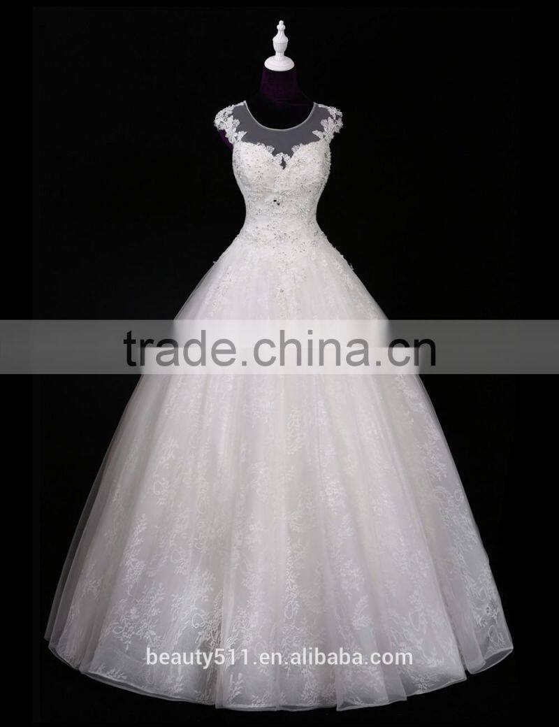 2017 Hot Sale Bridal Wedding Dress Bridal Gown Zipper chiffon sleeveless prom wedding dress Mermaid Lace wedding dress F13501