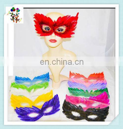 Hen Night Party Dance Blue Feather Masquerade Masks HPC-0432