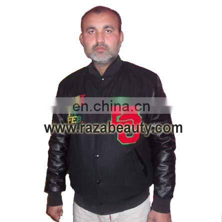 Black & Brown Varsity Jackets, Custom Logo Baseball Jackets, Camel Letterman Jackets, Wool Leather Bomber Jackets