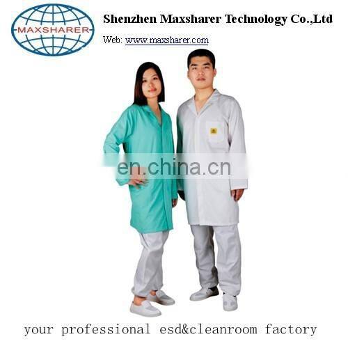 Shenzhen maxsharer sell static dissipative esd gown with good breathability