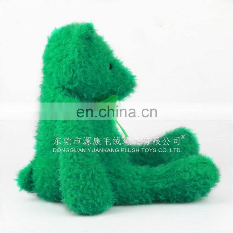 Soft cotton filled 30cm custom personalized green teddy stuffed bear