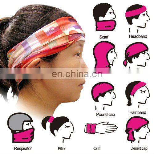 tubular bandana outdoor sports bandana cycling headwear ski bandana seamless polyester bandana