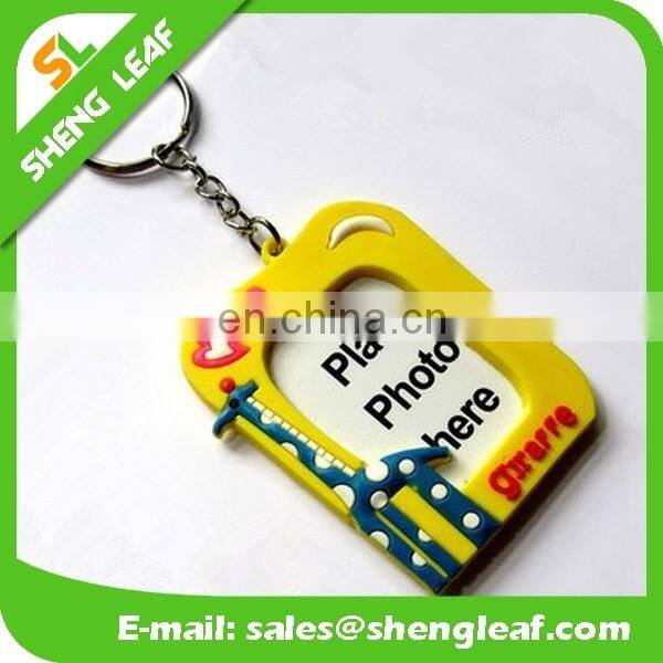 wholesale custom logo soft pvc rubber round keychain