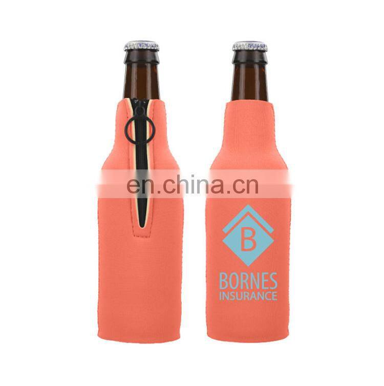Multifunctional neoprene beer bottle cooler holder with bottle opener inside
