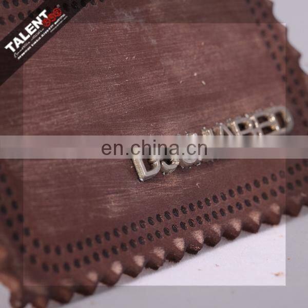custom die-casting metal brand logo back leather label patch for jeans