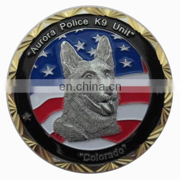 3D custom enamel copper eagle challenge coin