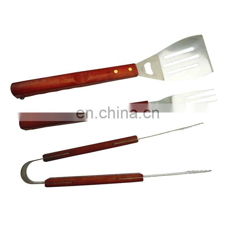 Wood handle wholesale bbq grill tools