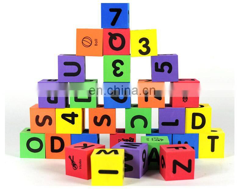 Melors education toy soft eva Alphabet and numbers kids foam blocks