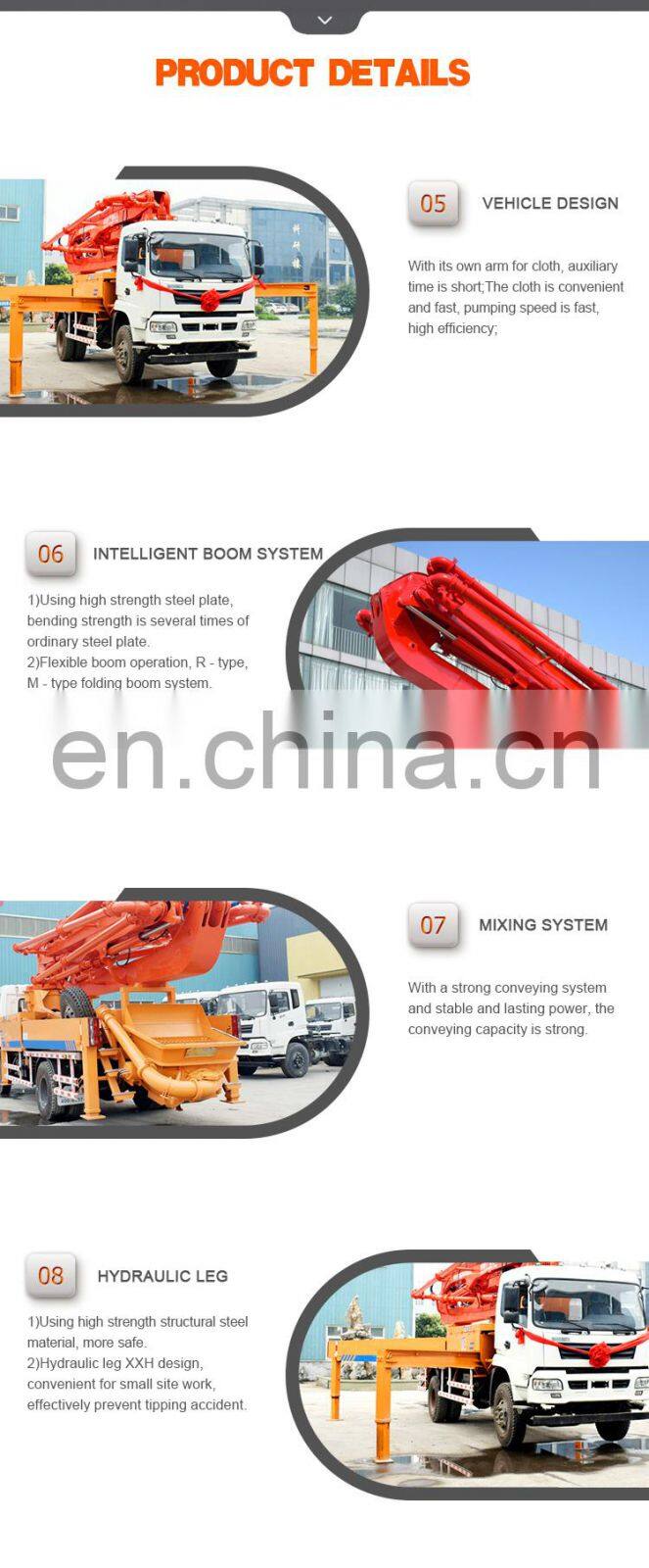 Engineering used small boom concrete pump truck with Dongfeng chassis