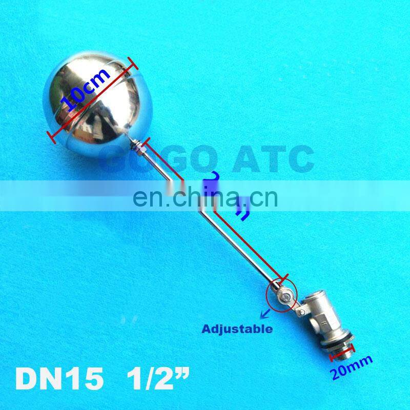High temperature Water level controller DN15 DN20 Cold and Hot Water Tank Float Valve 1/2" 3/4" stainless steel toilet valve