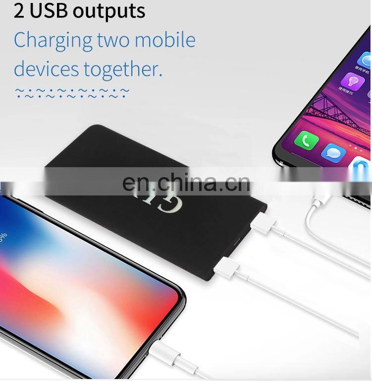 Type-C interface 5000mah customizable logo ultra-thin power bank